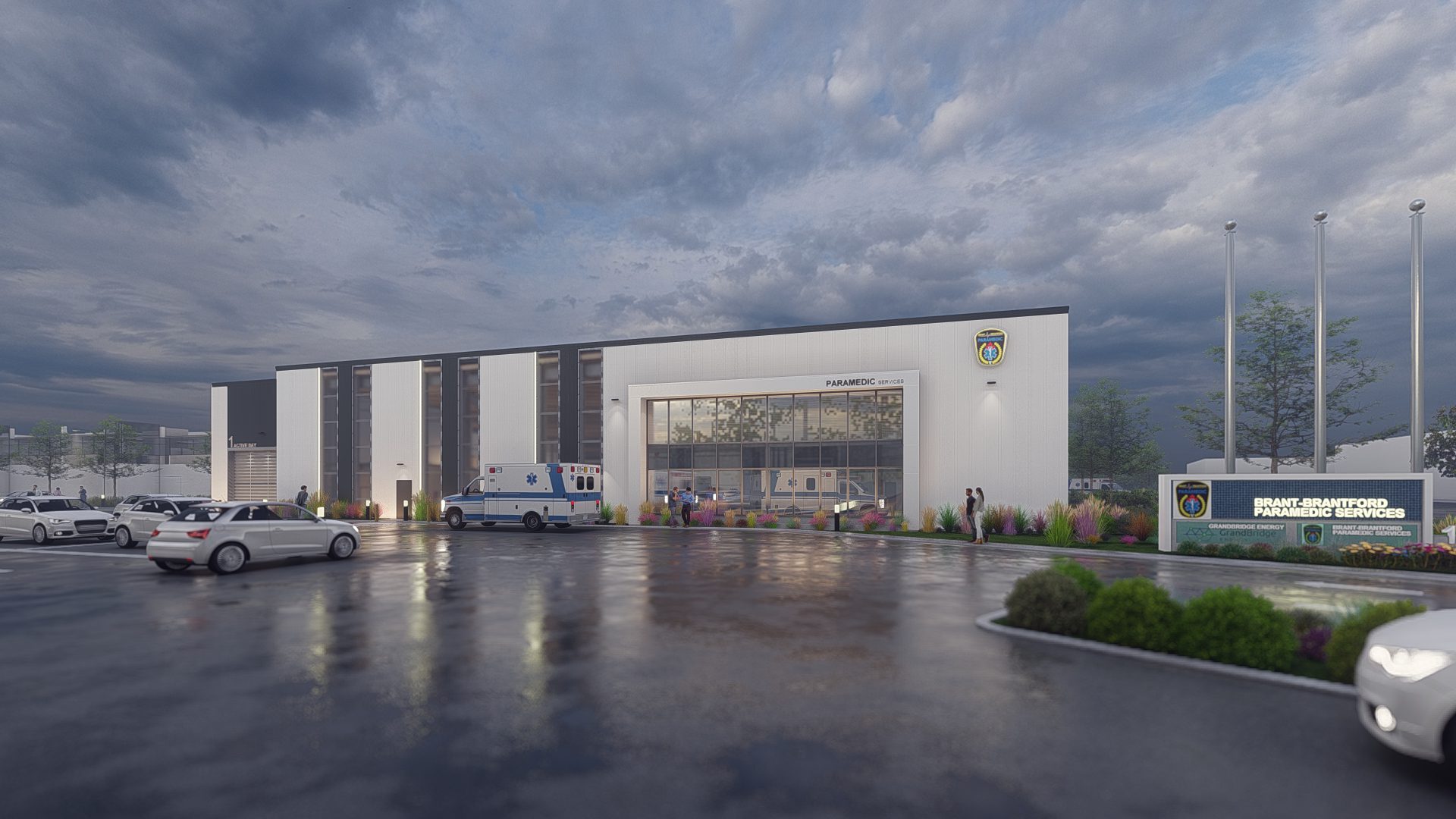 Rendering of the new Brant-Brantford Paramedic headquaraters