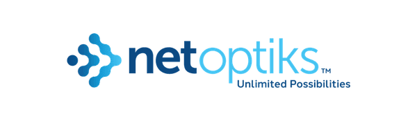 NetOptiks logo with blue stylized dots and text "netoptiks. Unlimited Possibilities" on a light background.